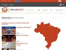 Tablet Screenshot of mercado0800.com.br